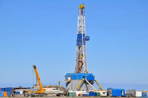 The onshore drilling rig Stock Photos
