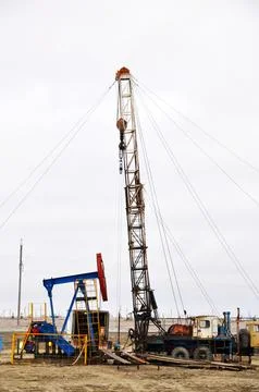 The onshore drilling rig Foto stock