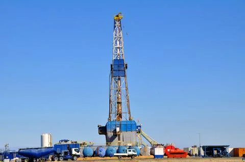 The onshore drilling rig Foto stock