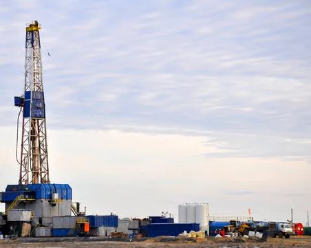 The onshore drilling rig Stock Photos