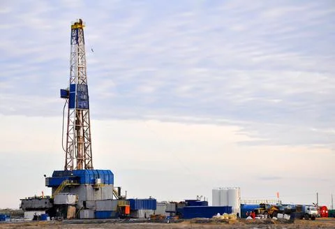 The onshore drilling rig Stock Photos