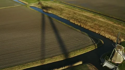 Onshore windfarm in the Netherlands Stock Footage 289957729