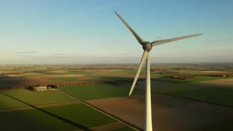 Onshore windfarm in the Netherlands Stock Footage 289959260