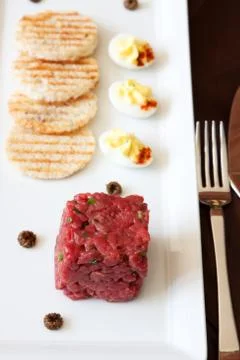 Ontario bison tartare Stock Photos