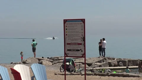 Ontario, Can, March 30 2020 COVID 19 era with empty pandemic scenes in Ontario Stock Footage 343673776