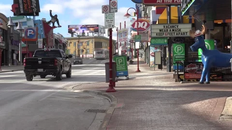 Ontario, Can, March 30 2020 COVID 19 era with empty pandemic scenes in Ontario Stock Footage 343691053