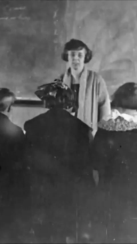 ONTARIO, CANADA - 1923 - Elementary school students in rural Ontario, Canada, Stock Footage 342243372