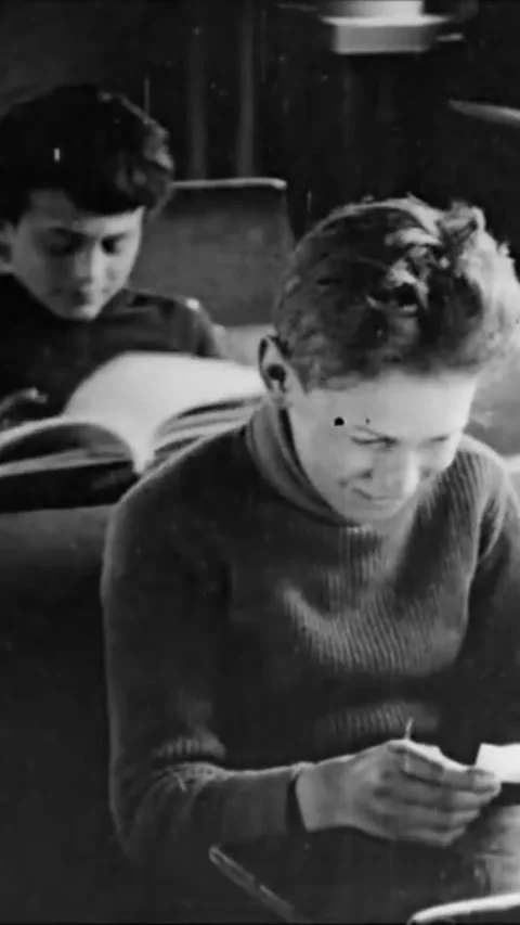 ONTARIO, CANADA - 1923 - Elementary school students in rural Ontario, Canada Stock Footage 342243441
