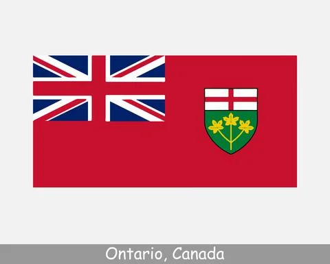 Ontario Canada Flag Stock Illustration