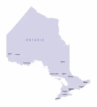 Ontario province map Stock Illustration