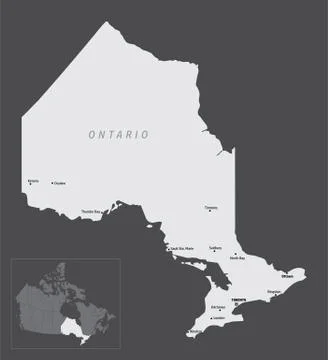 Ontario province map Stock Illustration