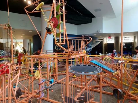 Ontario Science Centre Interactive Exhibit Attracts Many Visitors Stock Photos