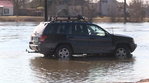 Ontario spring flood and raging river Stock Footage 37344885