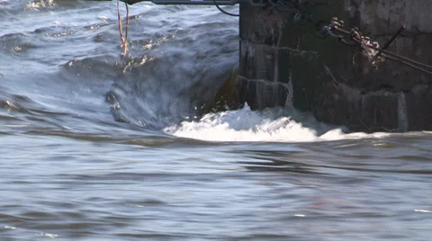 Ontario spring flood and raging river Stock Footage 37348060