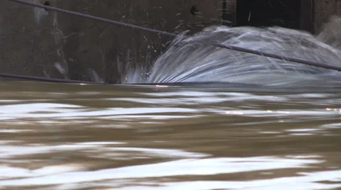 Ontario spring flood and raging river Stock Footage 37348099