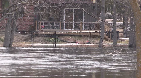 Ontario spring flood Stock Footage 37134916