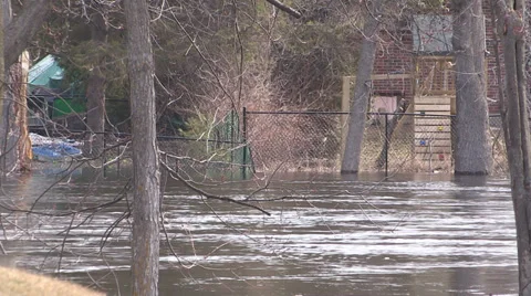 Ontario spring flood Stock Footage 37134959