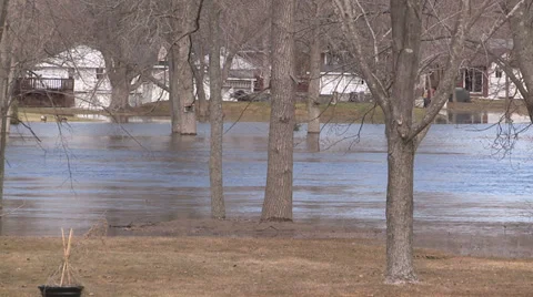 Ontario spring flood Stock Footage 37135801