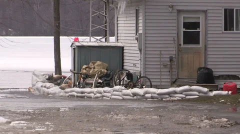 Ontario spring flood Stock Footage 37260160