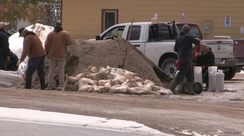 Ontario spring flood Stock Footage 37260210