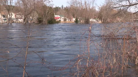 Ontario spring flood Stock Footage 37263460