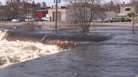 Ontario spring flood Stock Footage 37264940