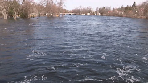 Ontario spring flood Stock Footage 37266677
