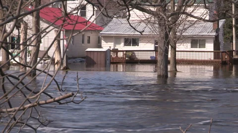 Ontario spring flood Stock Footage 37267211
