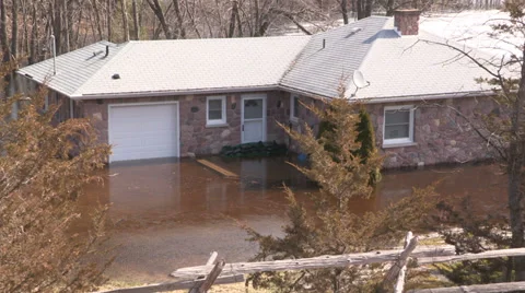 Ontario spring flood Stock Footage 37267609