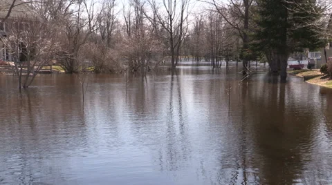 Ontario spring flood Stock Footage 37270447