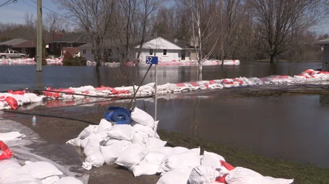 Ontario spring flood Stock Footage 37271142