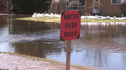 Ontario spring flood Stock Footage 37271535