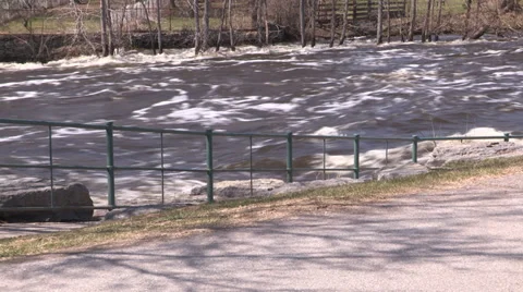 Ontario spring flood Stock Footage 37271673