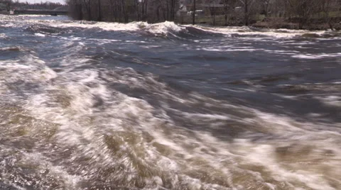 Ontario spring flood Stock Footage 37271895