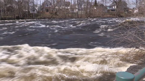 Ontario spring flood Stock Footage 37271984