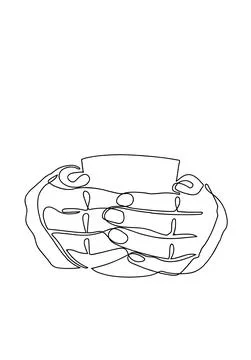 ?ontinuous one line  cup of coffee. Stock Illustration