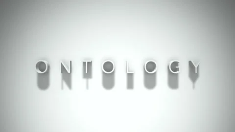 Ontology 3D title animation with shadows on a white background Stock Footage 297668355