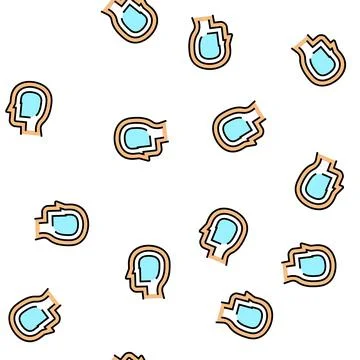 Ontology philosophy vector seamless pattern Stock Illustration