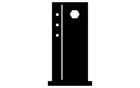 ONU optical network unit line icon with fiber optic connection and indicato.. Stock Illustration