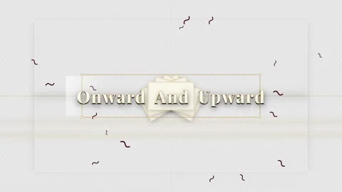 Onward and upward design with decorative elements and transparency Stock Footage 344604916
