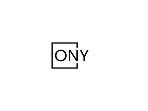 ONY letter initial logo design vector illustration Stock Illustration