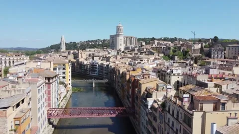 Onyar River Girona Stock Footage 189213134