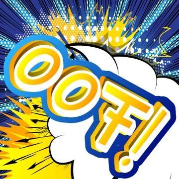 Oof! - Vector illustrated comic book style expression. 库存插图