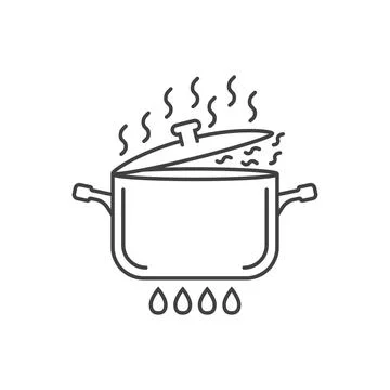 ?ooking pot icon in flat style. Saucepan vector illustration on isolated ba.. Illustrazione stock