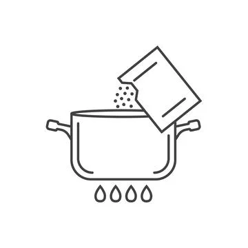 ?ooking pot icon in flat style. Saucepan vector illustration on isolated ba.. Illustrazione stock