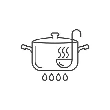 ?ooking pot icon in flat style. Saucepan vector illustration on isolated ba.. Illustrazione stock