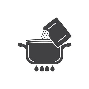 ?ooking pot icon in flat style. Saucepan vector illustration on isolated ba.. Illustrazione stock