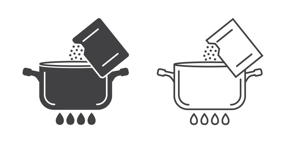 ?ooking pot icon in flat style. Saucepan vector illustration on isolated ba.. Illustrazione stock