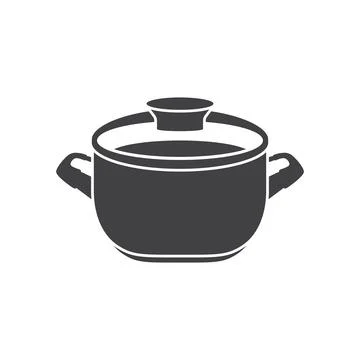 ?ooking pot icon in flat style. Saucepan vector illustration on isolated ba.. Illustrazione stock