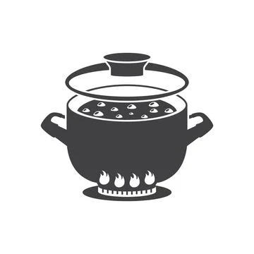 ?ooking pot icon in flat style. Saucepan vector illustration on isolated ba.. Illustrazione stock